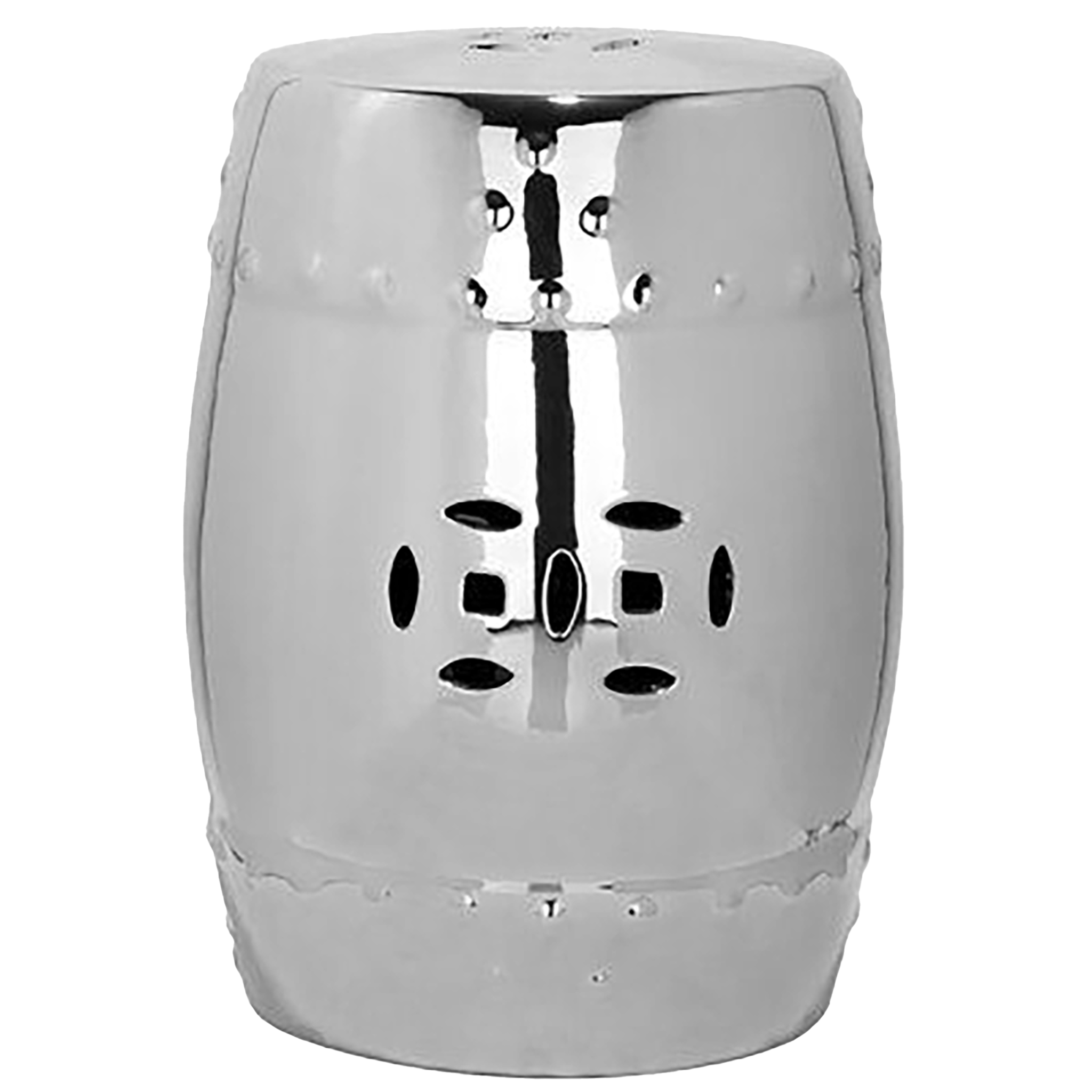 Silver Garden Stool