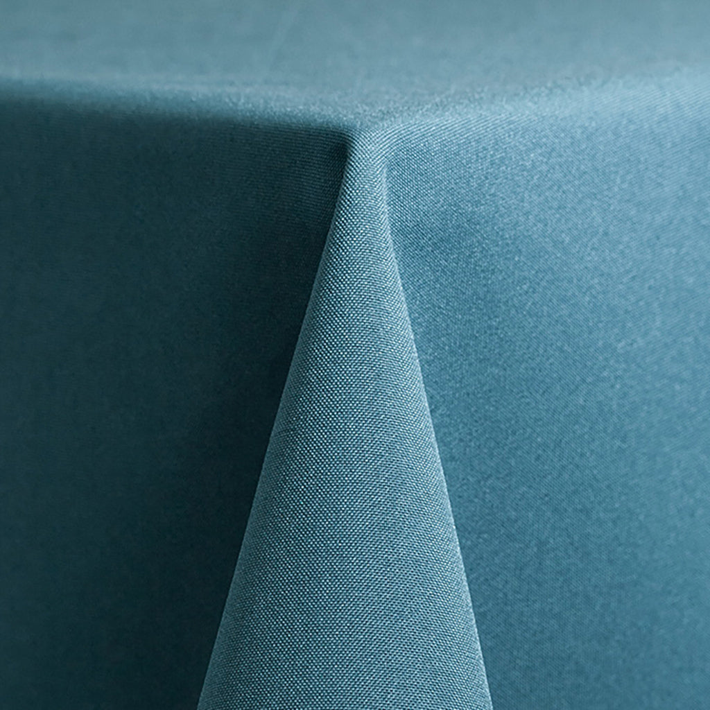 Slate Blue Solid Polyester Linen