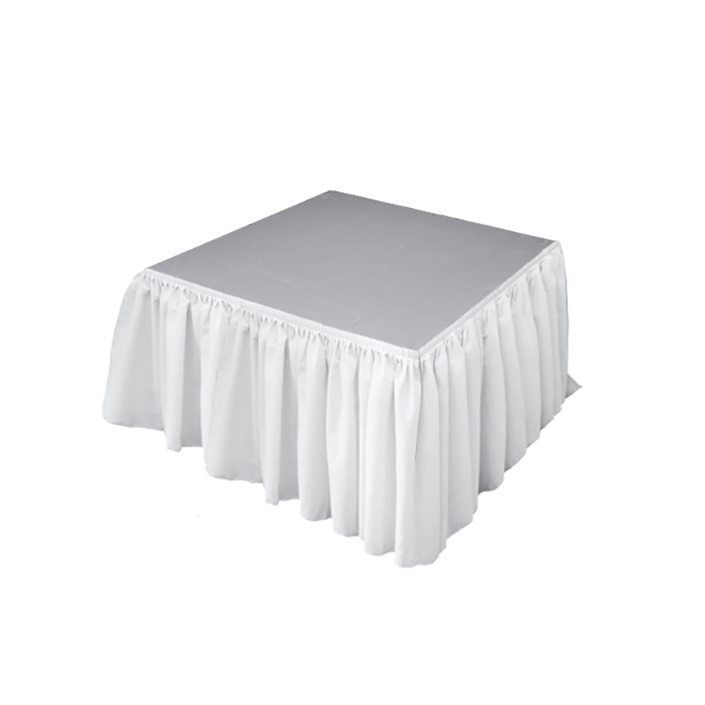 Stage Skirt - White Pleated