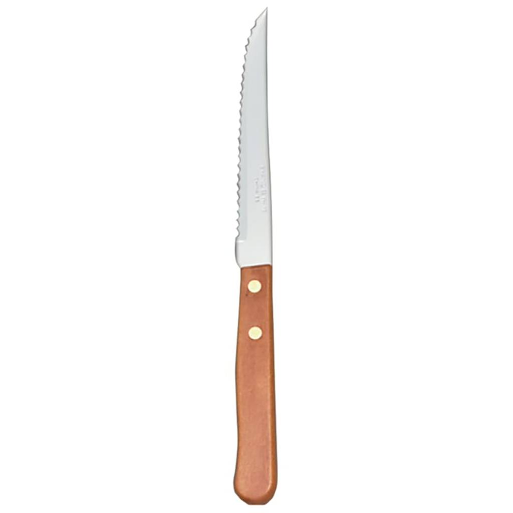Stainless Steel Steak Knife w/ Wood Handle