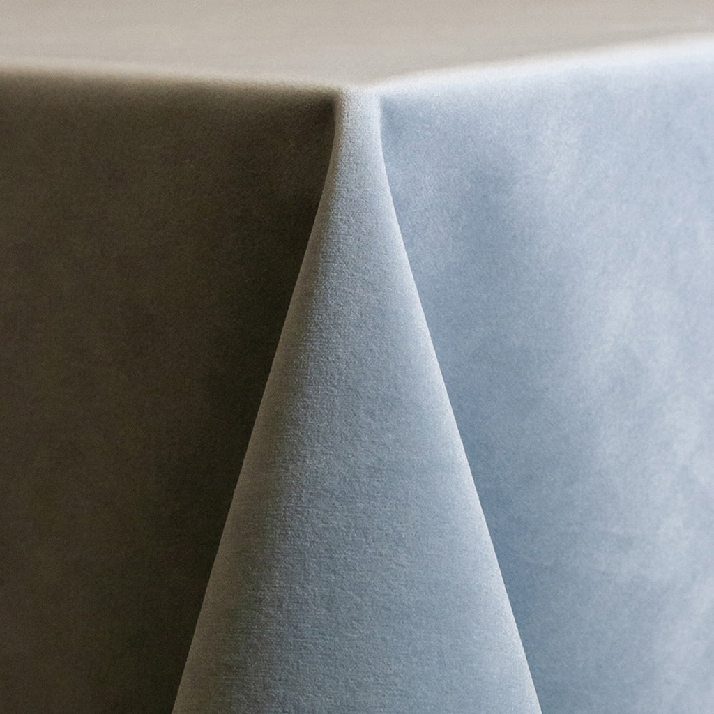 Storm Blue Velvet Linen