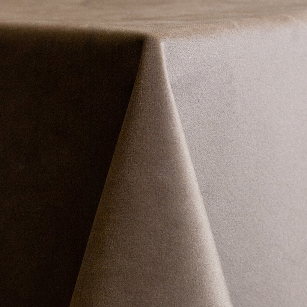 Taupe Velvet Linen | Event Rental | Quest Events