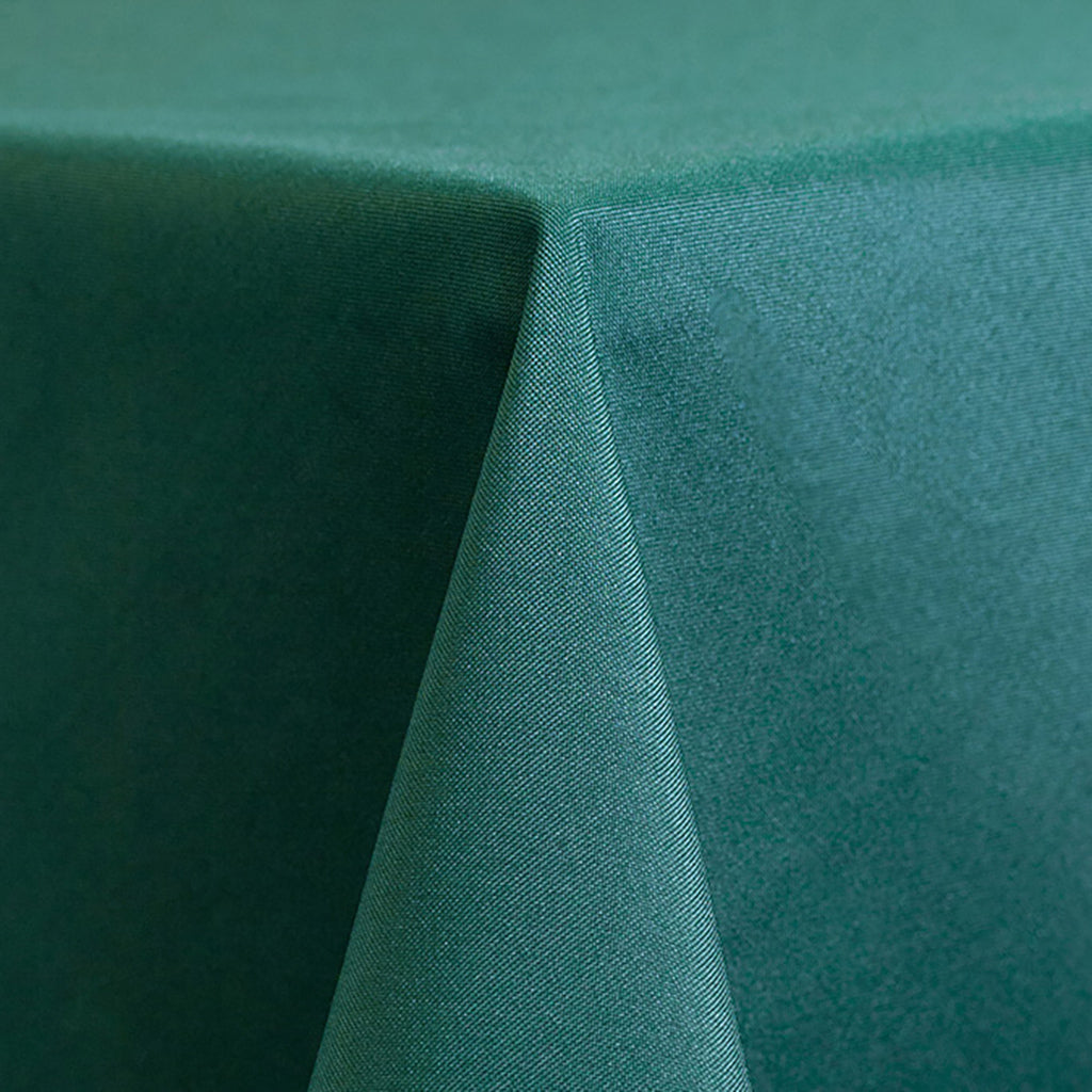 Teal Solid Polyester Linen