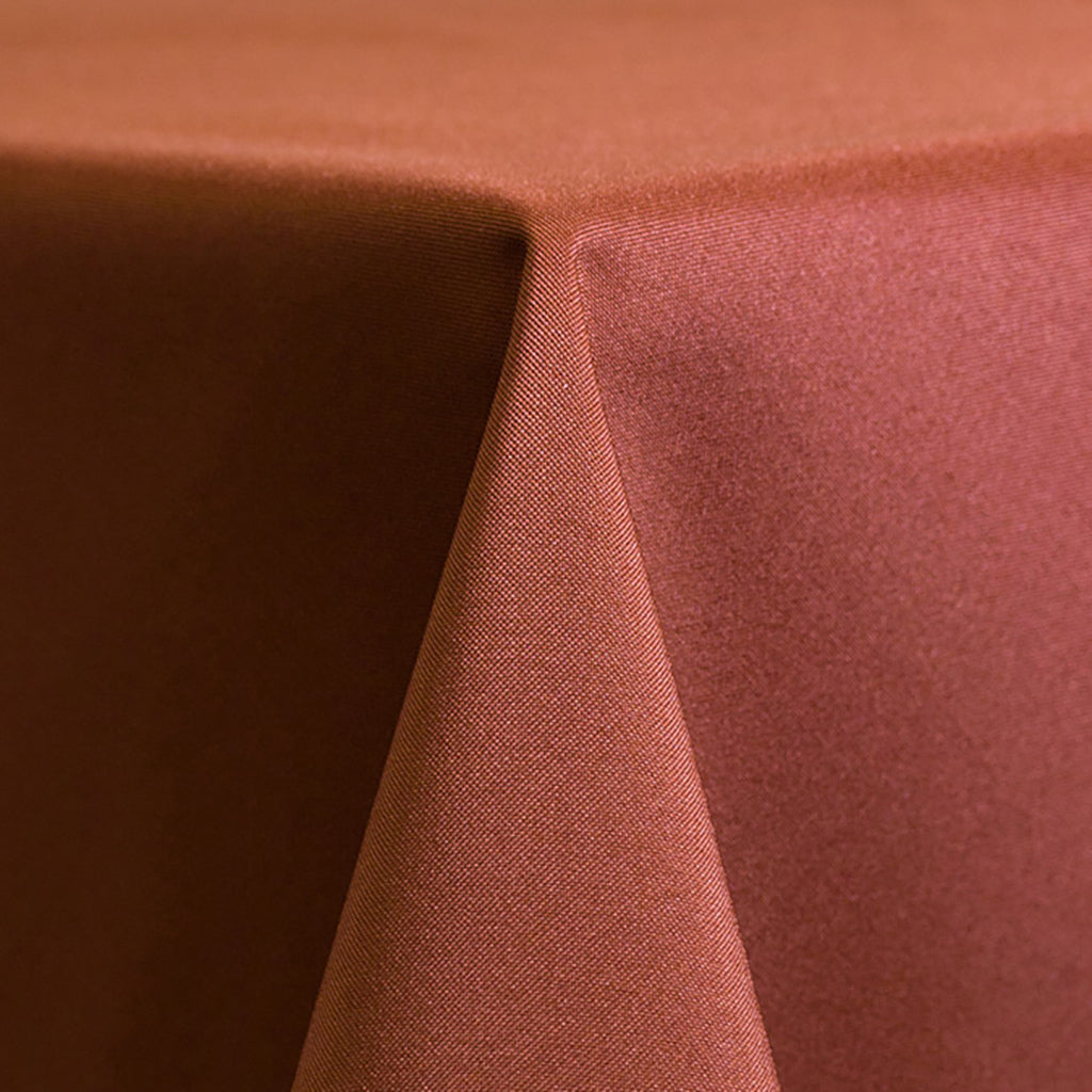 Terra Cotta Orange Solid Polyester Linen