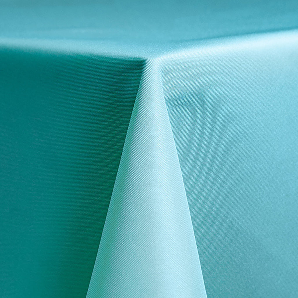 Turquoise Solid Polyester Linen