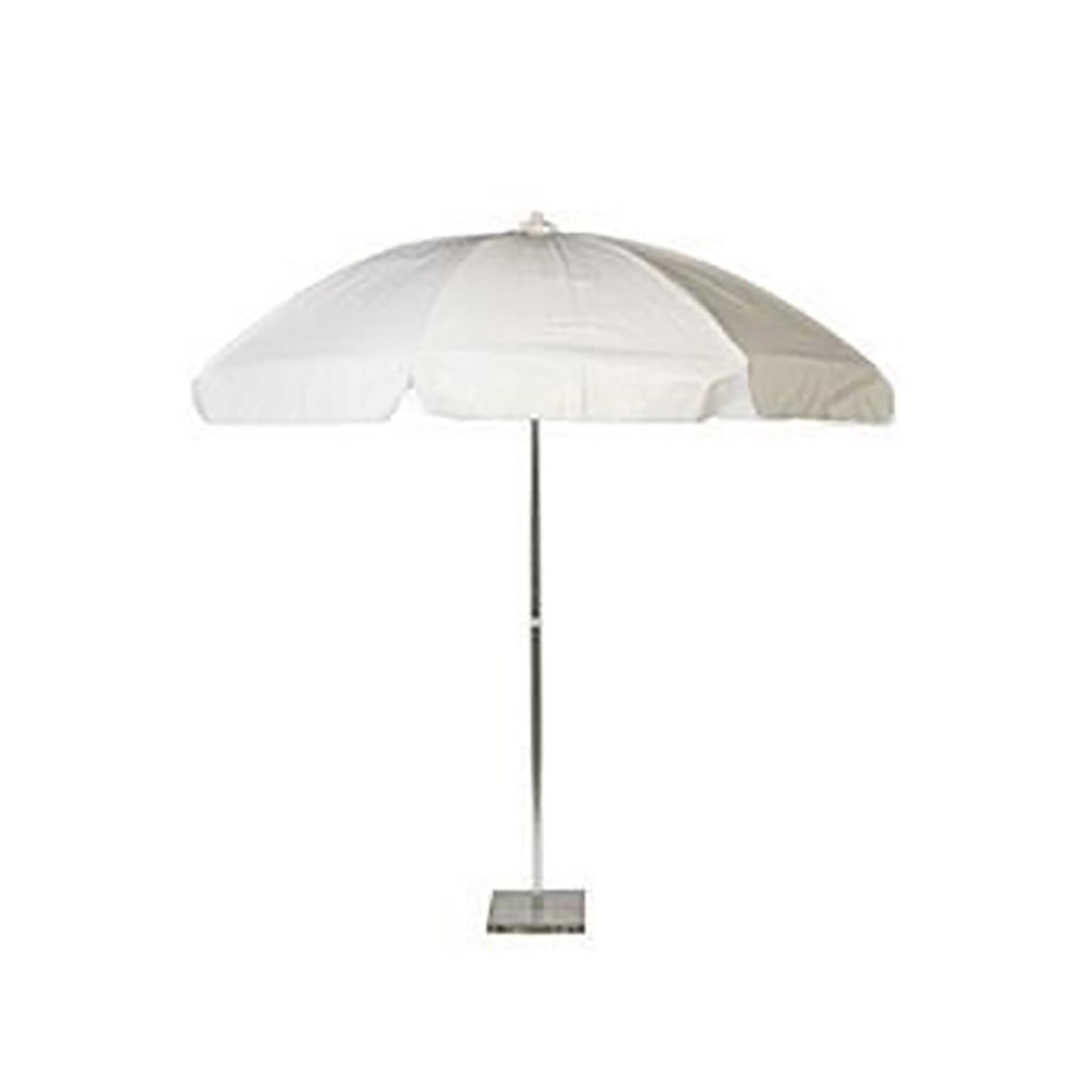 7' White Garden Umbrella