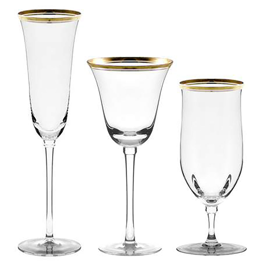 Windsor Gold Rim Glassware Set