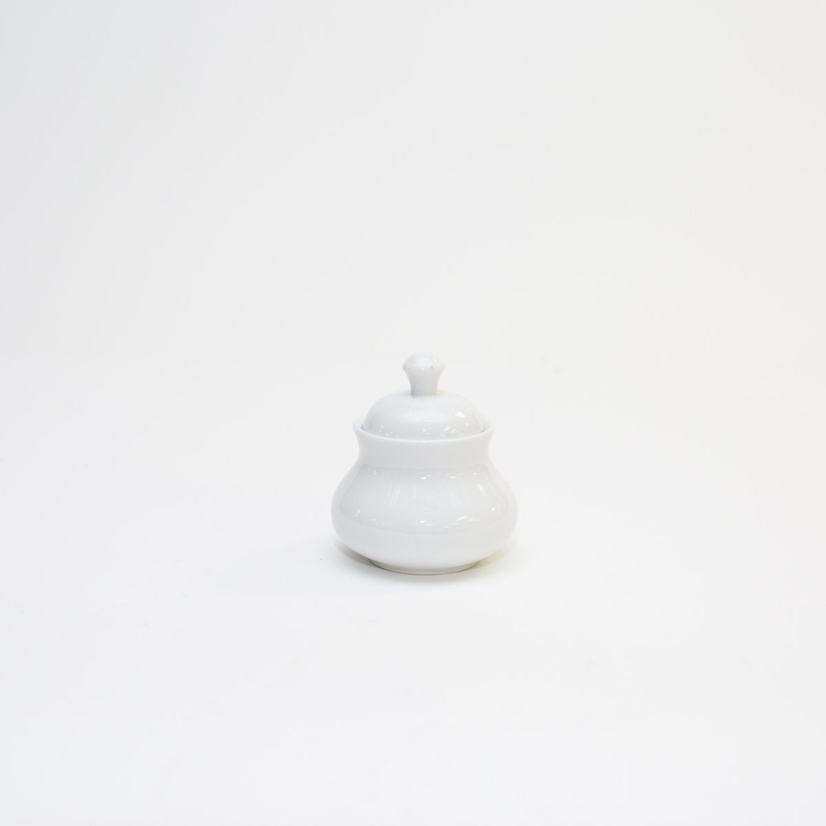 White Sugar Bowl with Lid