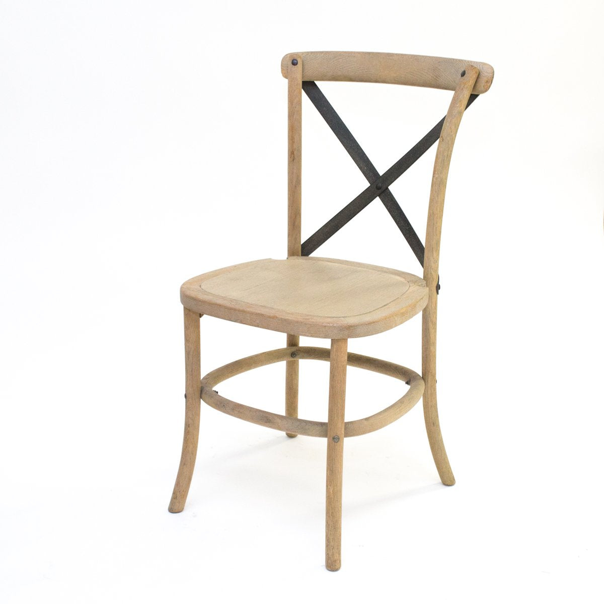 Natural Metal X-Back Chair