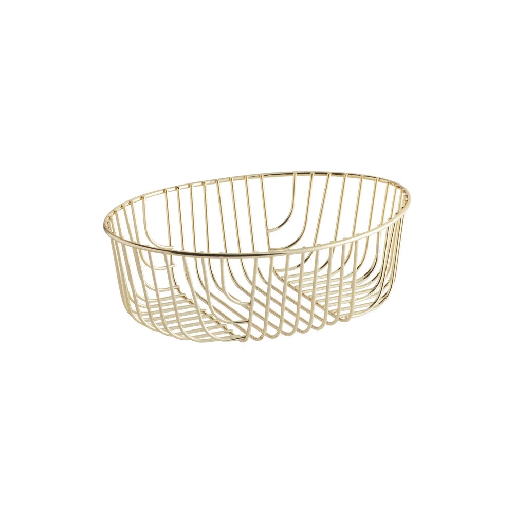 Bread Basket - Oval Gold Wire