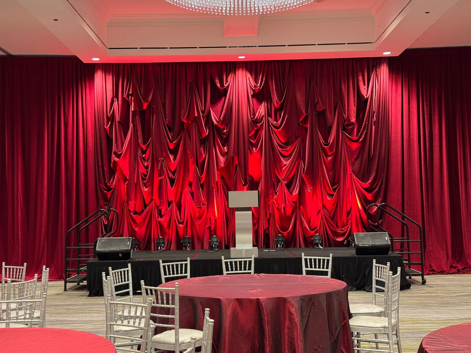 Drapery Backdrop for a Formal Event