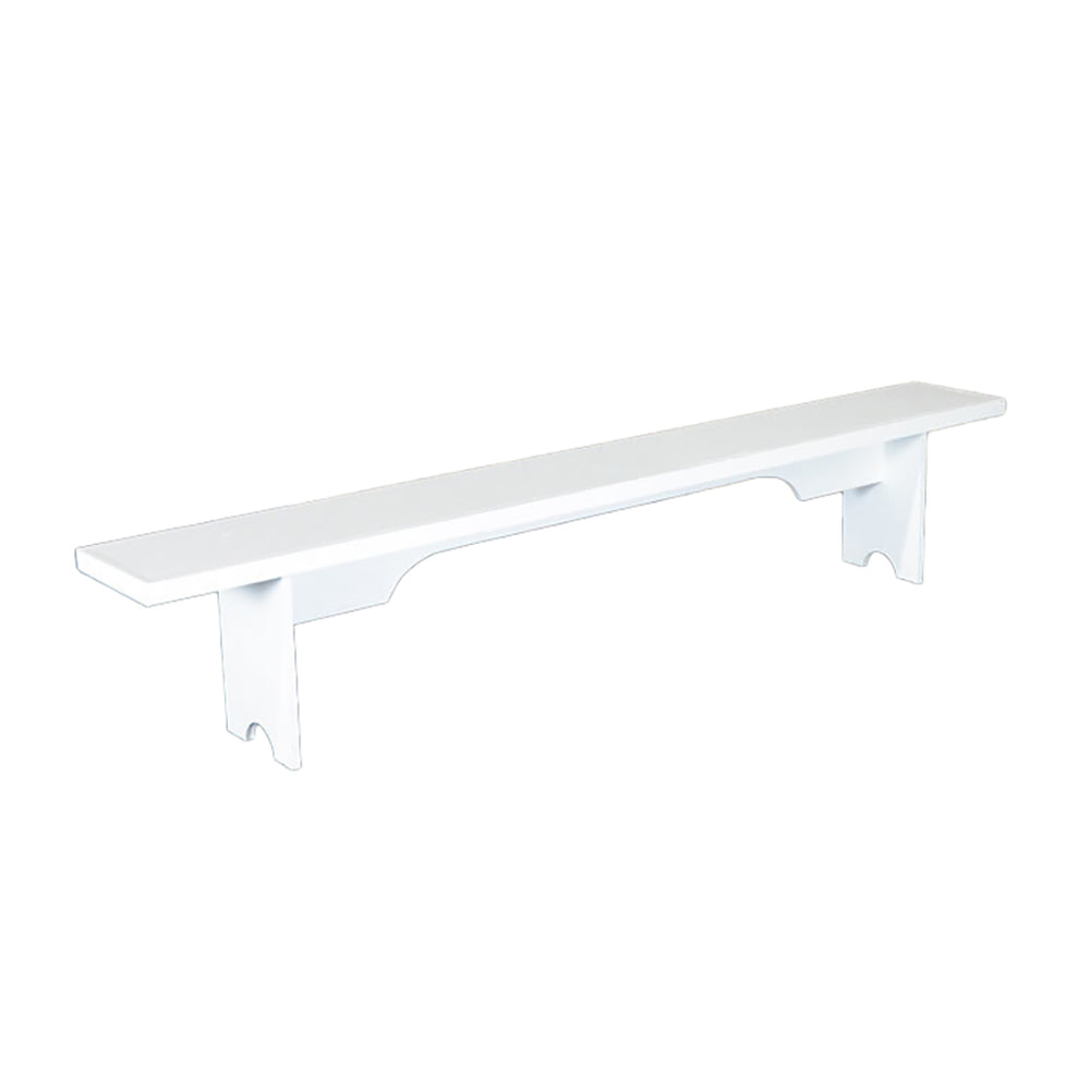 8' Farm White Wood Bench | Quest Events