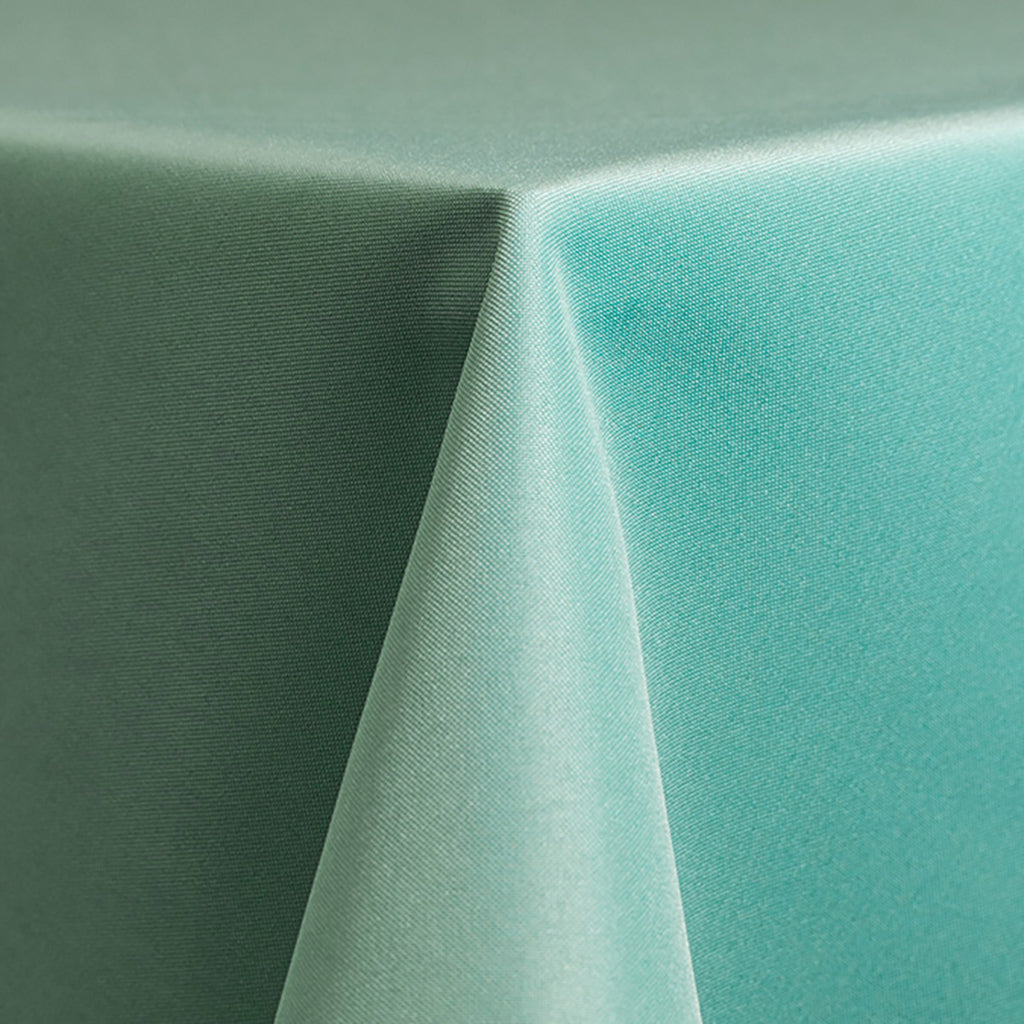 Aqua Solid Polyester Linen