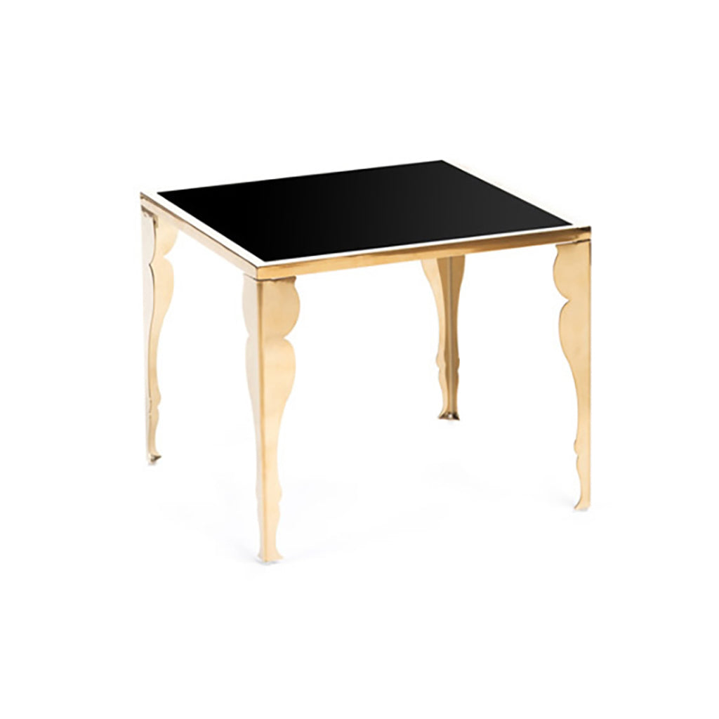 Astaire Black Acrylic w/ Gold Frame Side Table