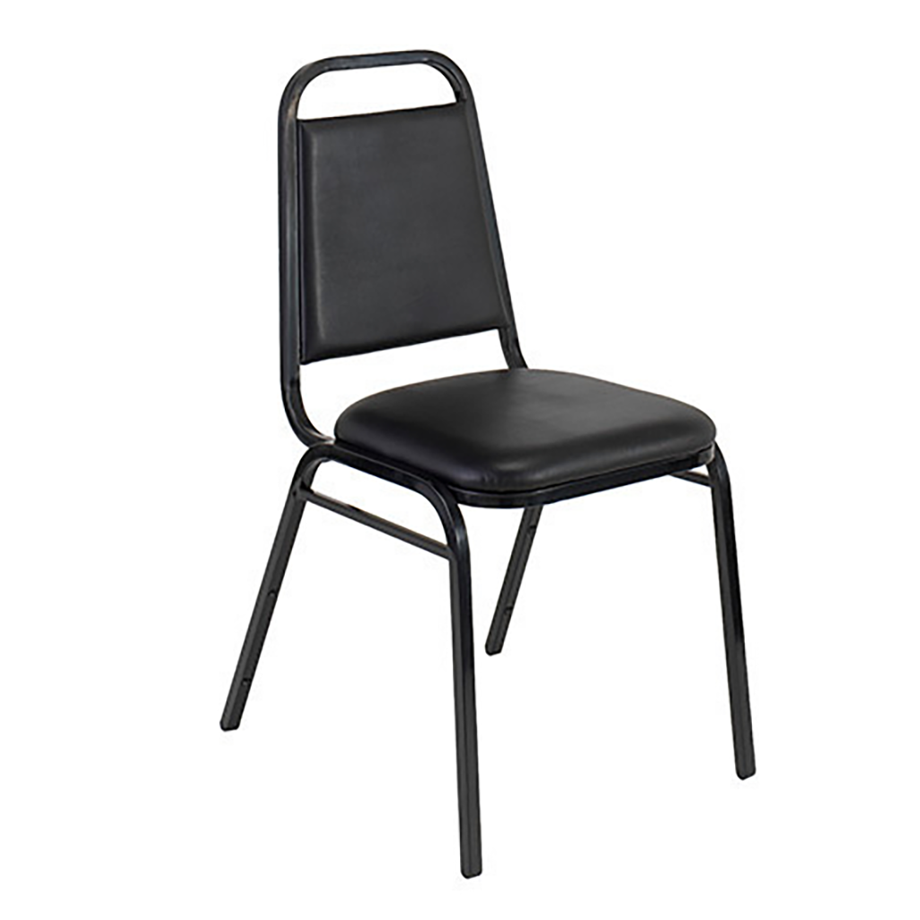 Banquet Stackable Black w/ Black Frame Chair