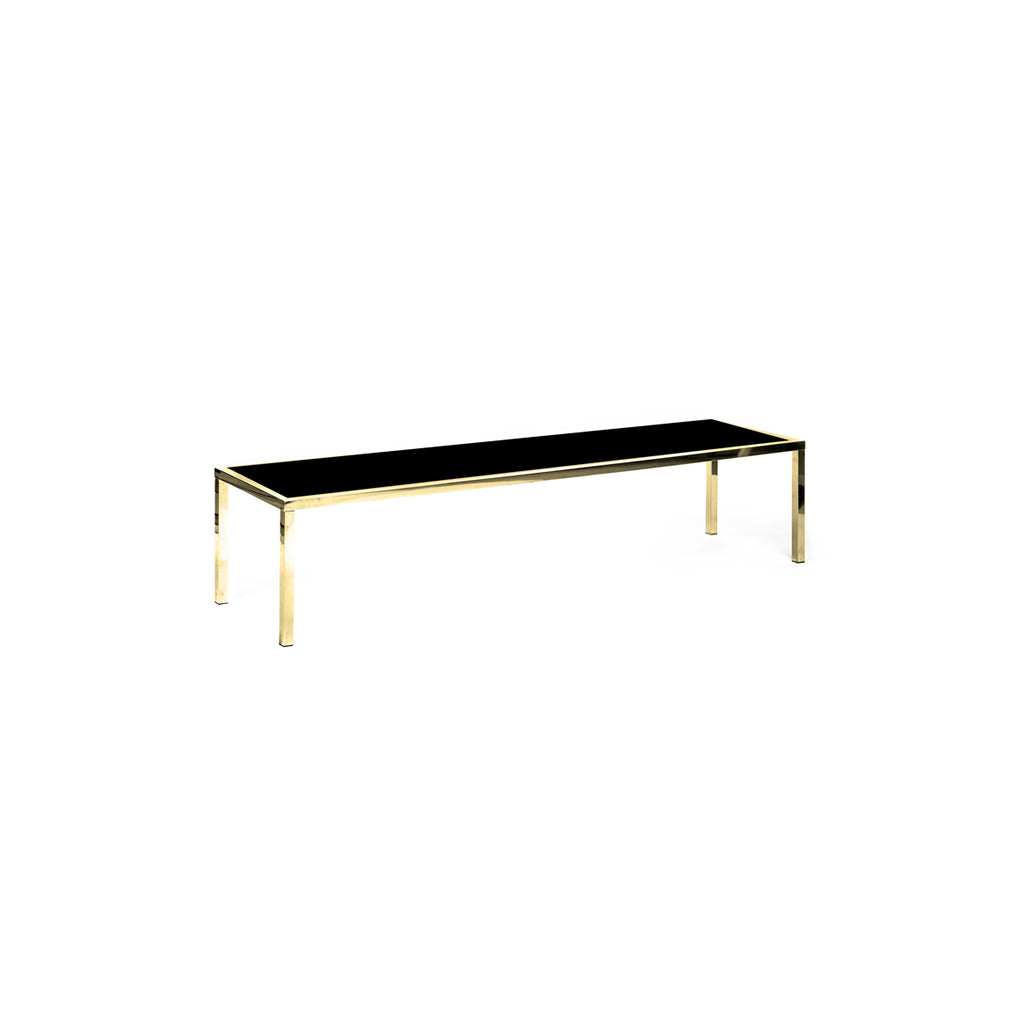 Bentley Black Acrylic w/ Gold Frame Coffee Table