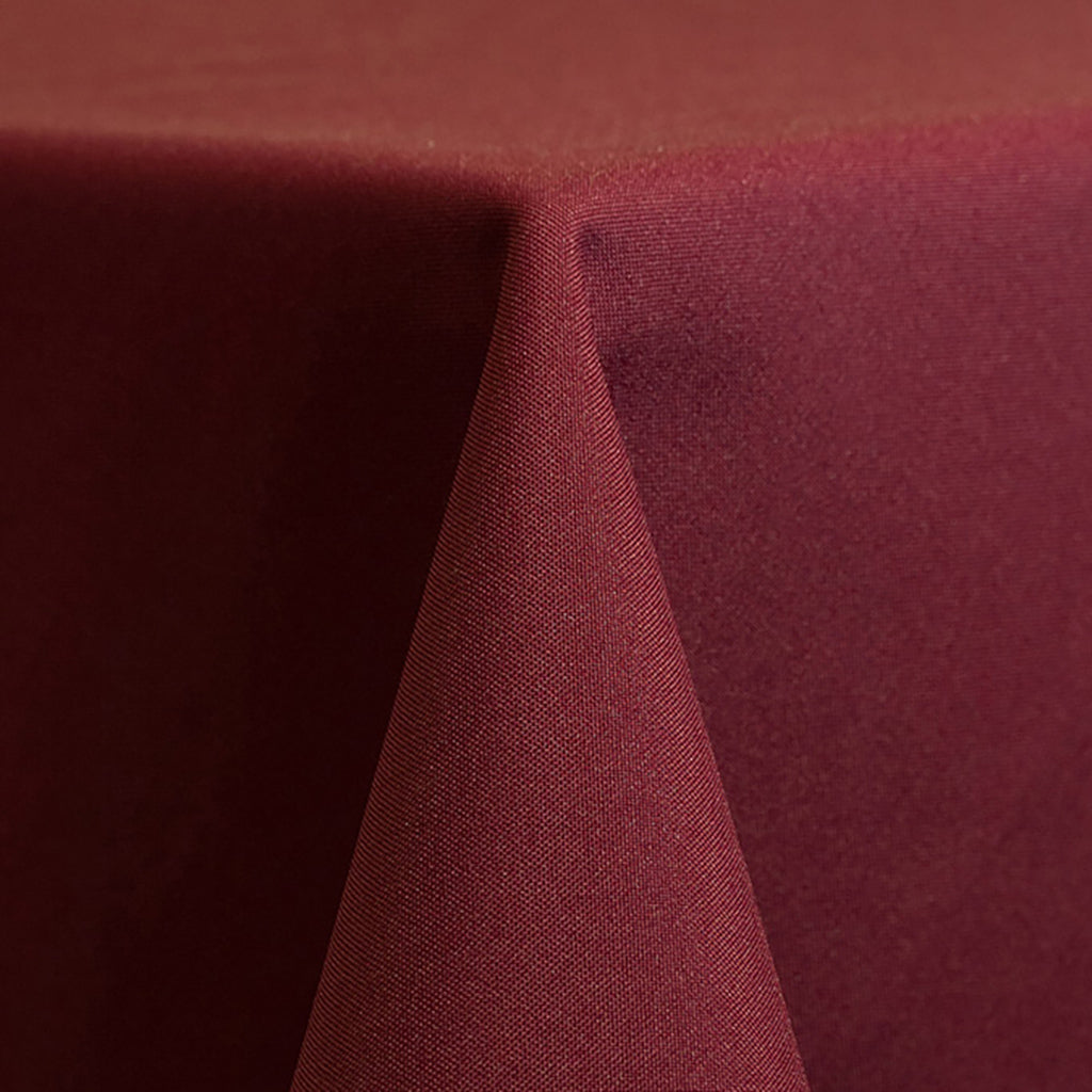 Burgundy Red Solid Polyester Linen