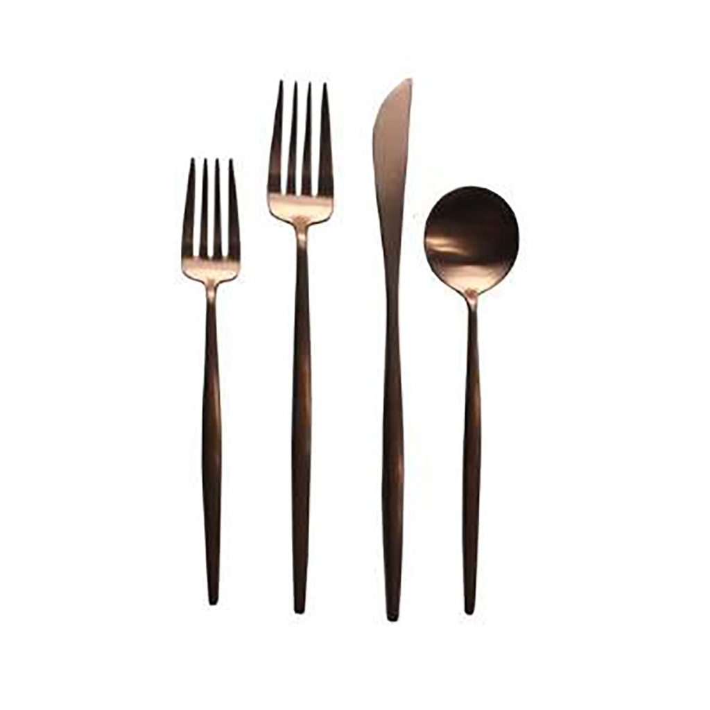 Burnished Copper Flatware