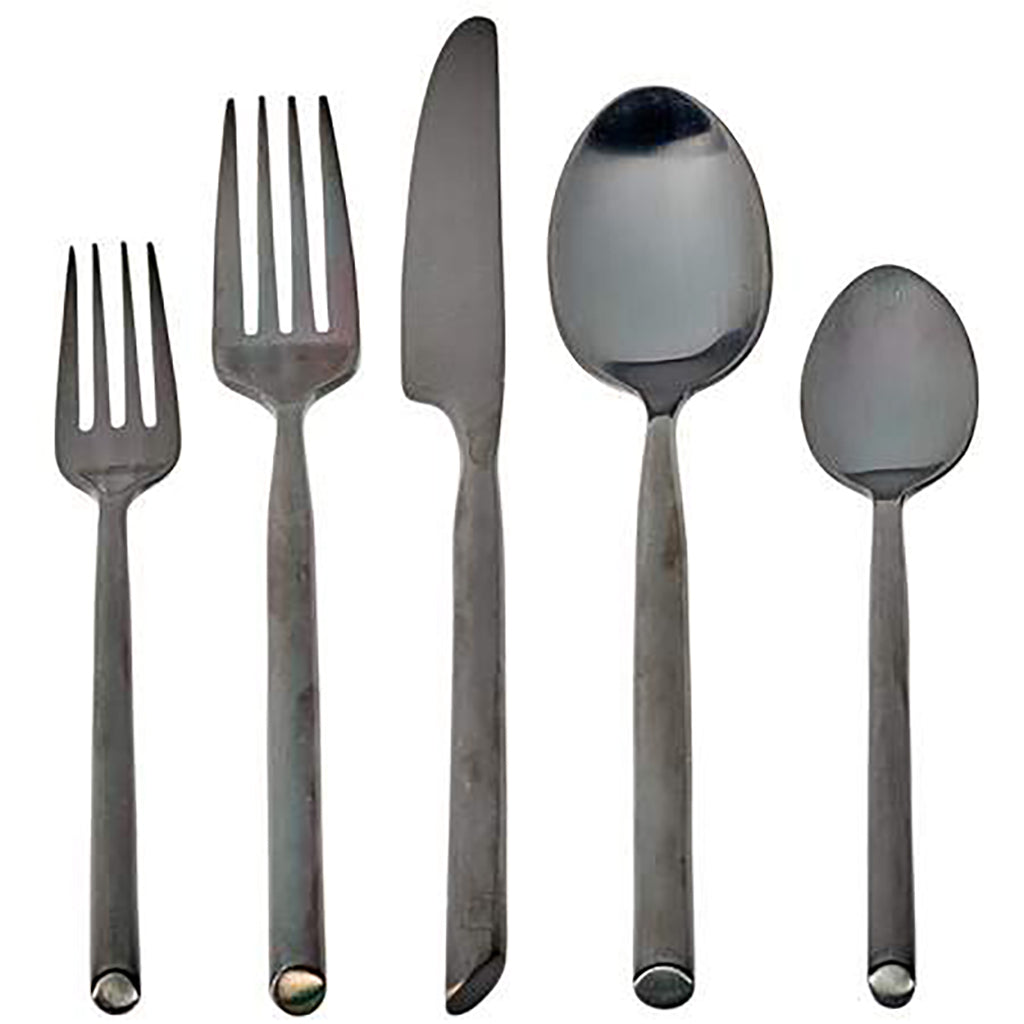 Capri Brushed Black Flatware