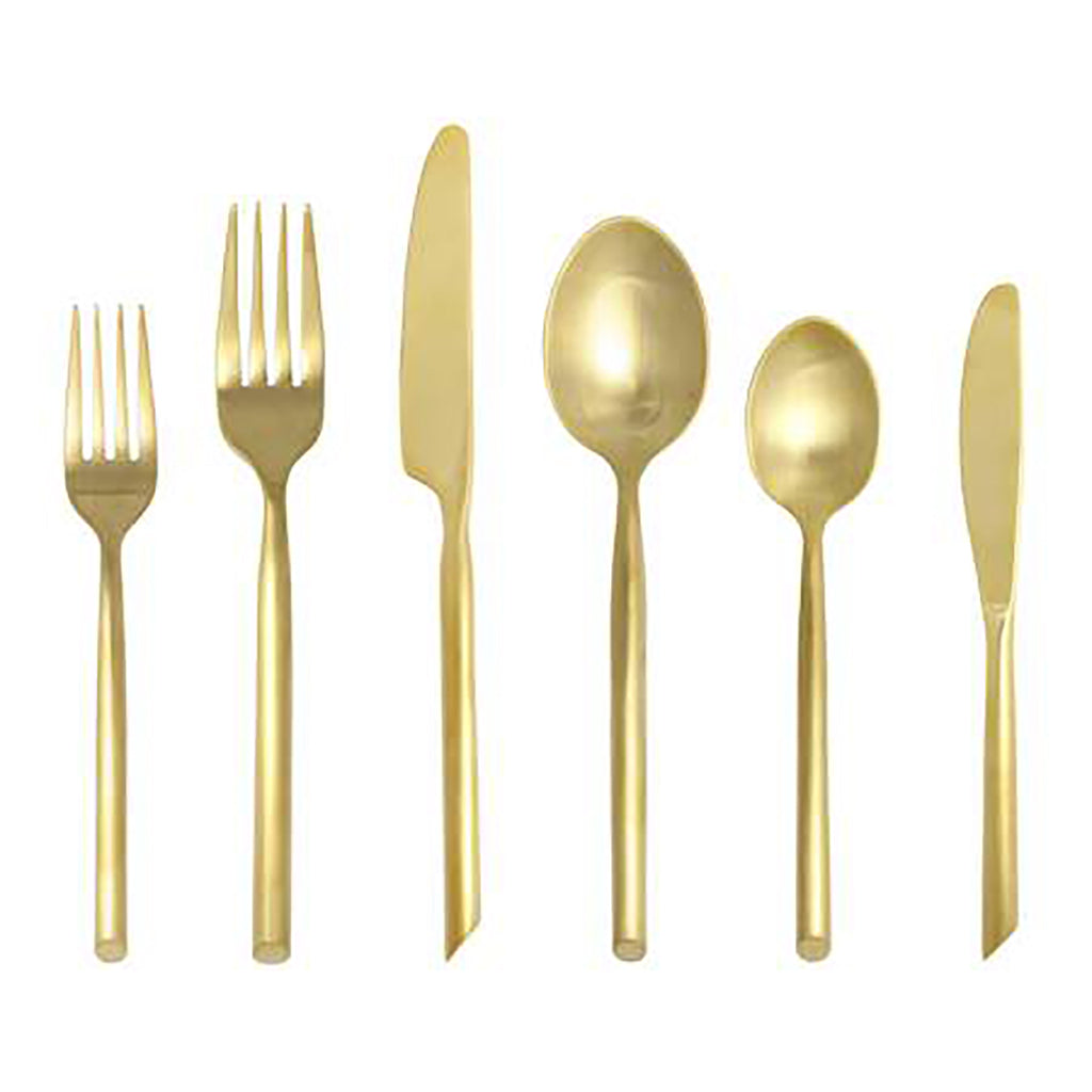 Capri Brushed Gold Flatware