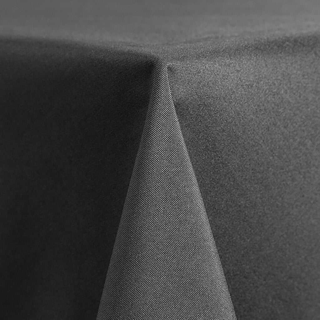 Charcoal Grey Solid Polyester Linen