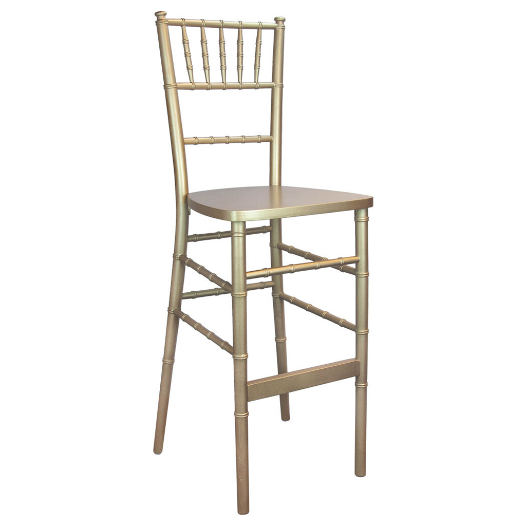 Chiavari Champagne Wood Barstool