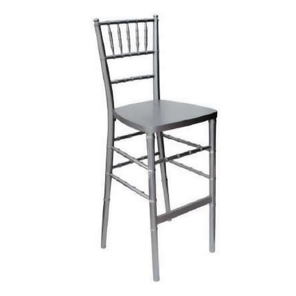 Chiavari Silver Wood Barstool