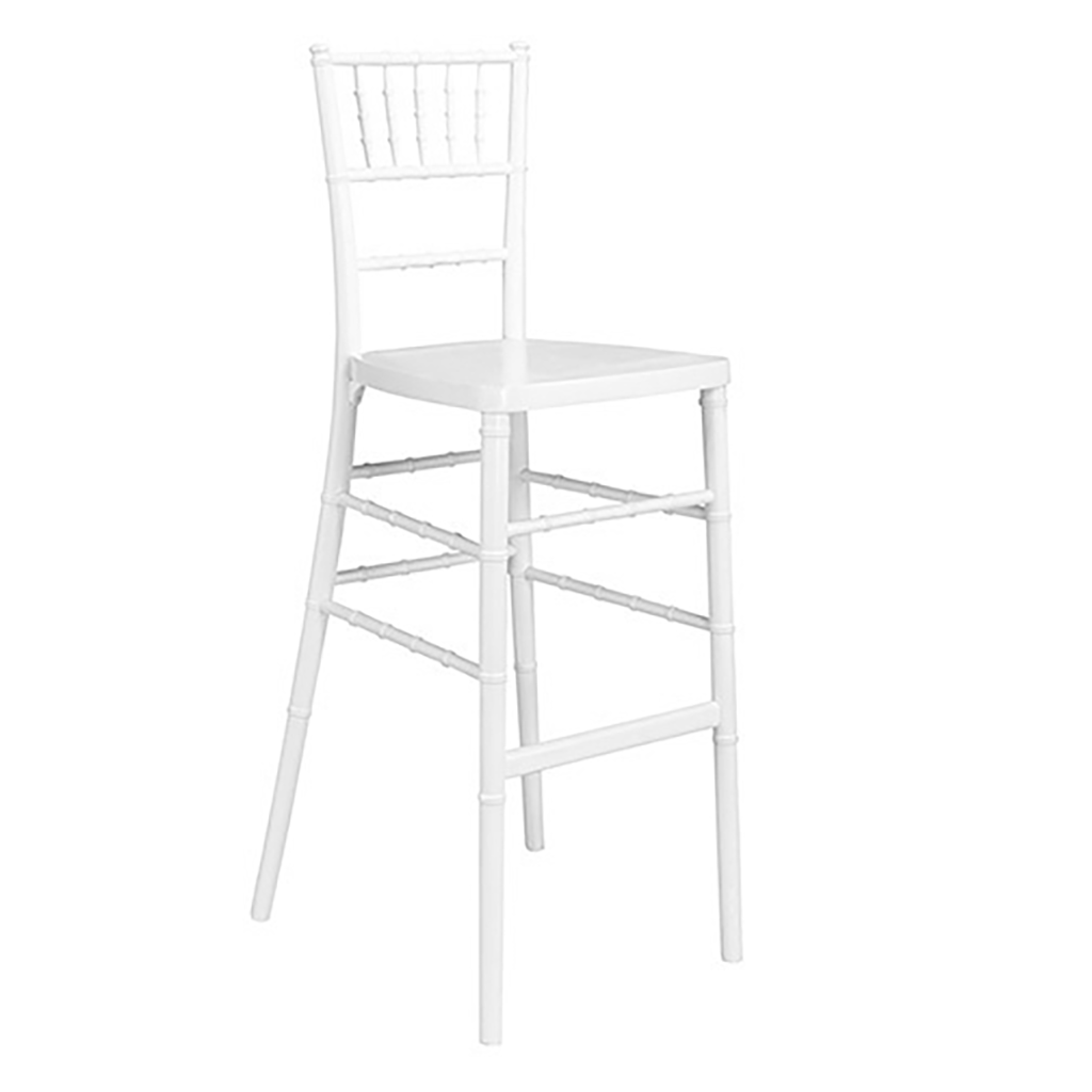 Chiavari White Wood Barstool