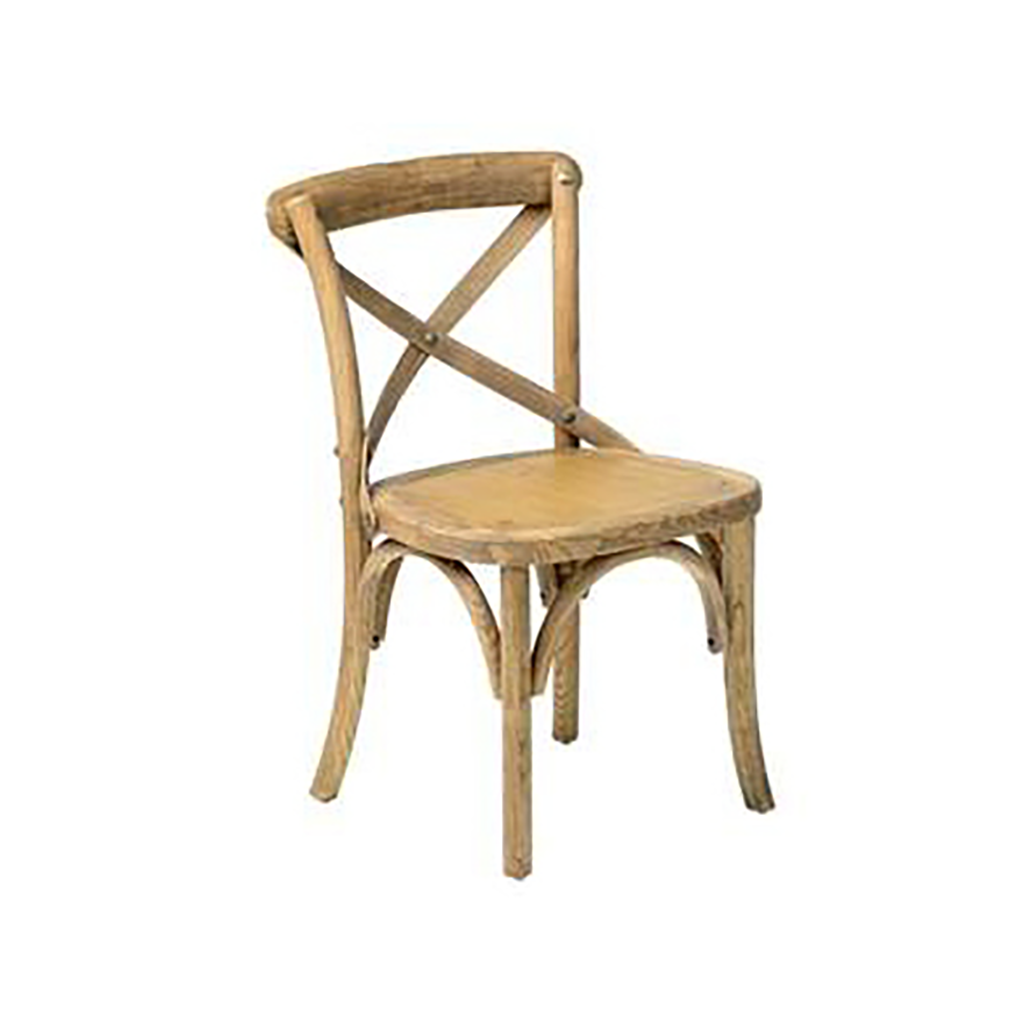 Children's Crossback Antique Wood Chair