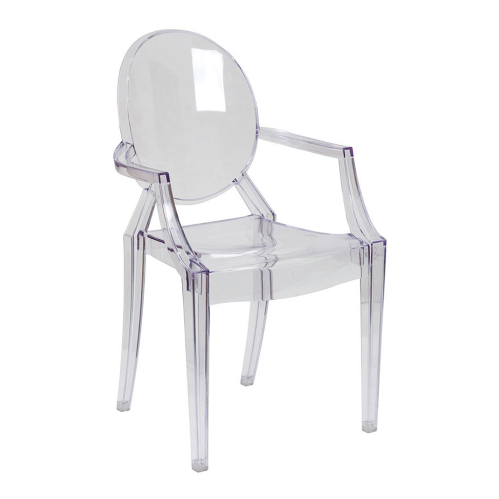 Ghost w/ Arms Clear Acrylic Chair