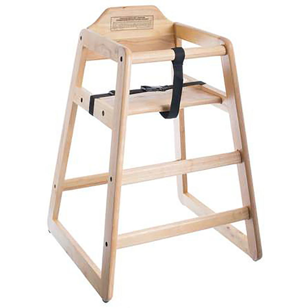 High Chair Natural Wood