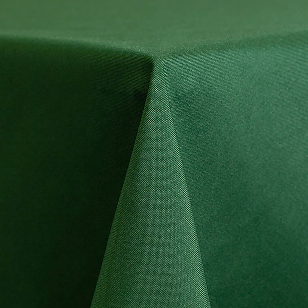 Hunter Green Solid Polyester Linen