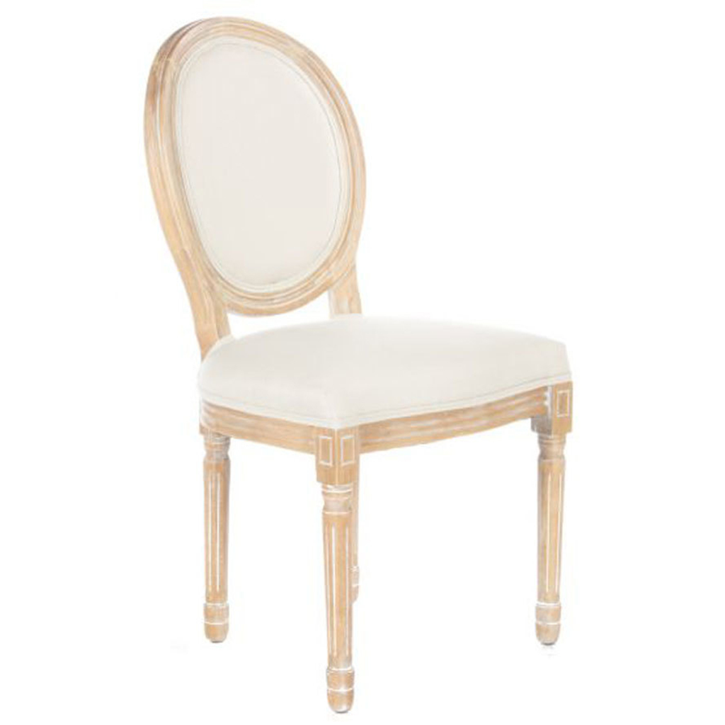 King Louis Limewash Natural Chair