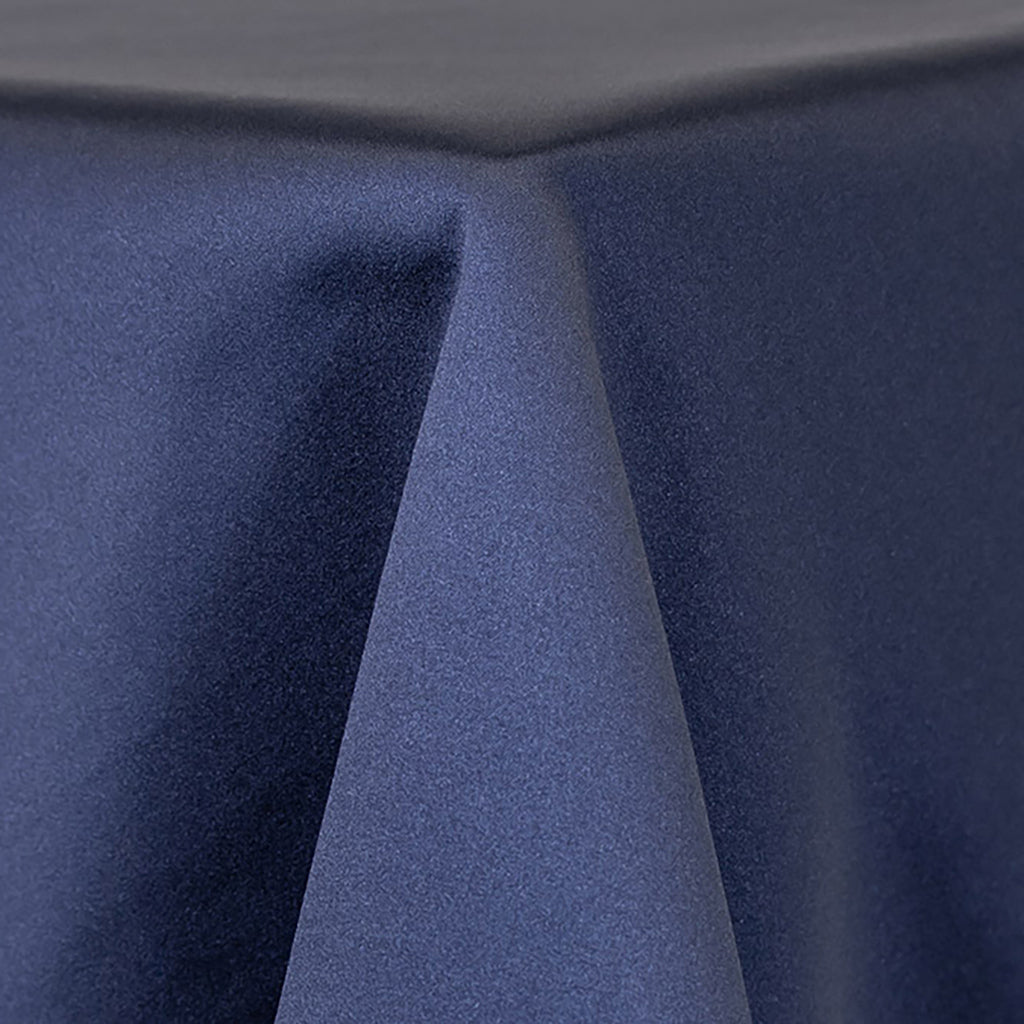 Navy Blue Matte Satin Linen