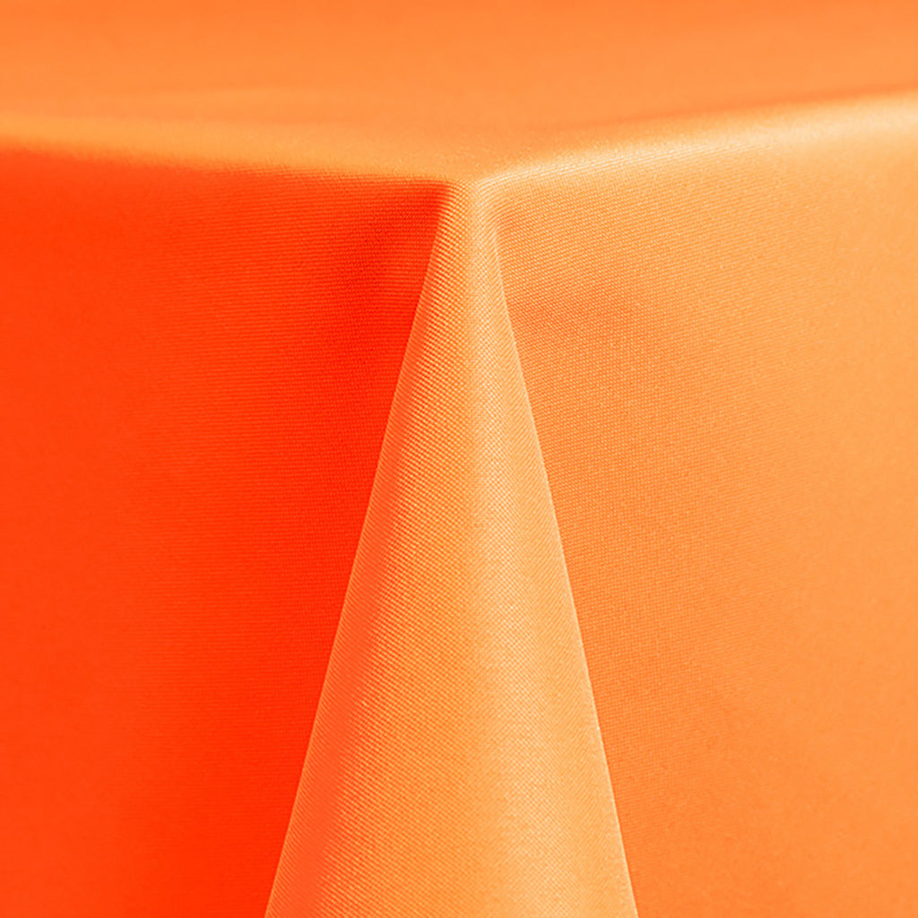 Neon Orange Solid Polyester Linen