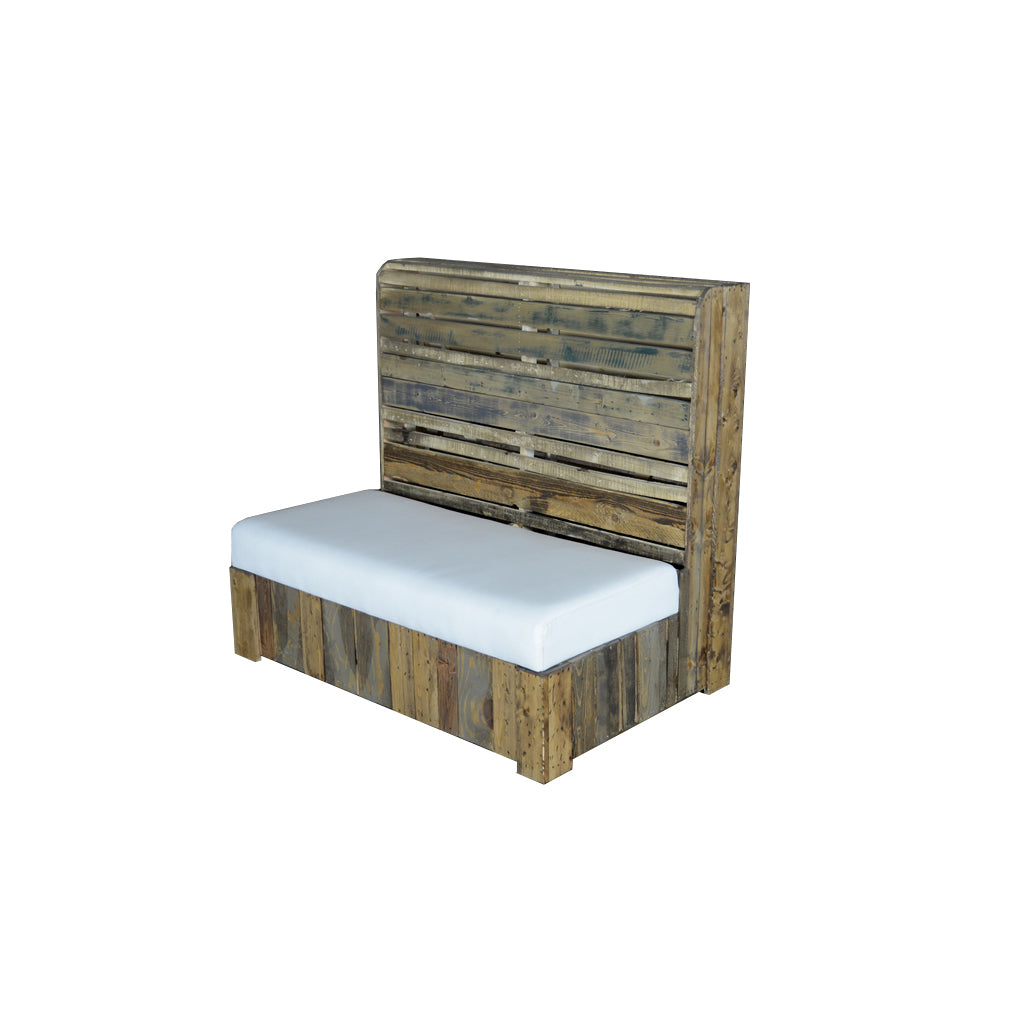 Pallet Natural Wood Loveseat Banquette