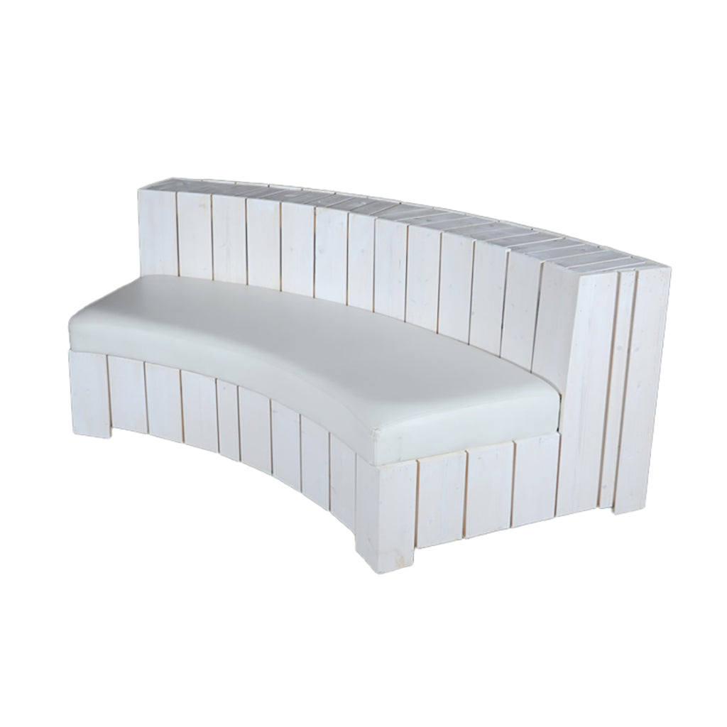 Pallet White Curve Banquette