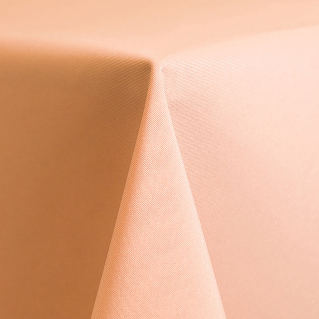 Peach Solid Polyester Linen