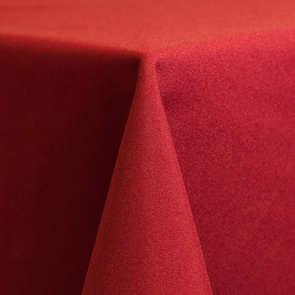 Red Solid Polyester Linen