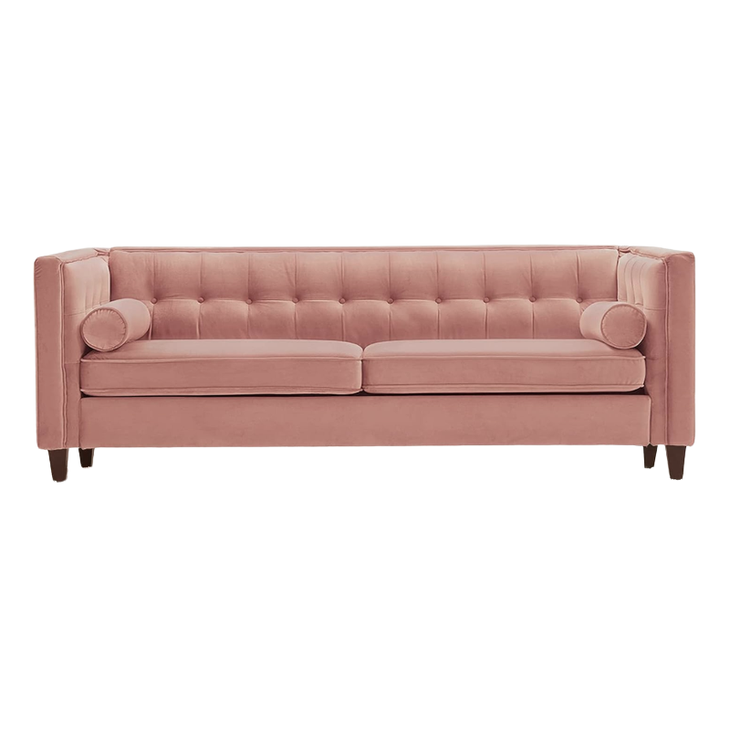 Rosalie Blush Velvet Loveseat