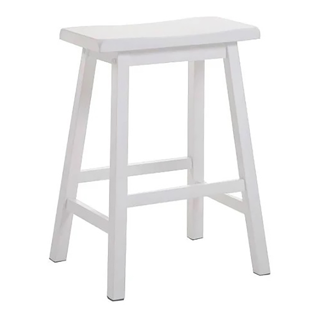 Saddle White Barstool