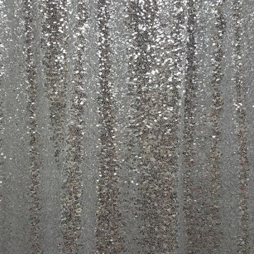 Silver Sequin Mesh Backing