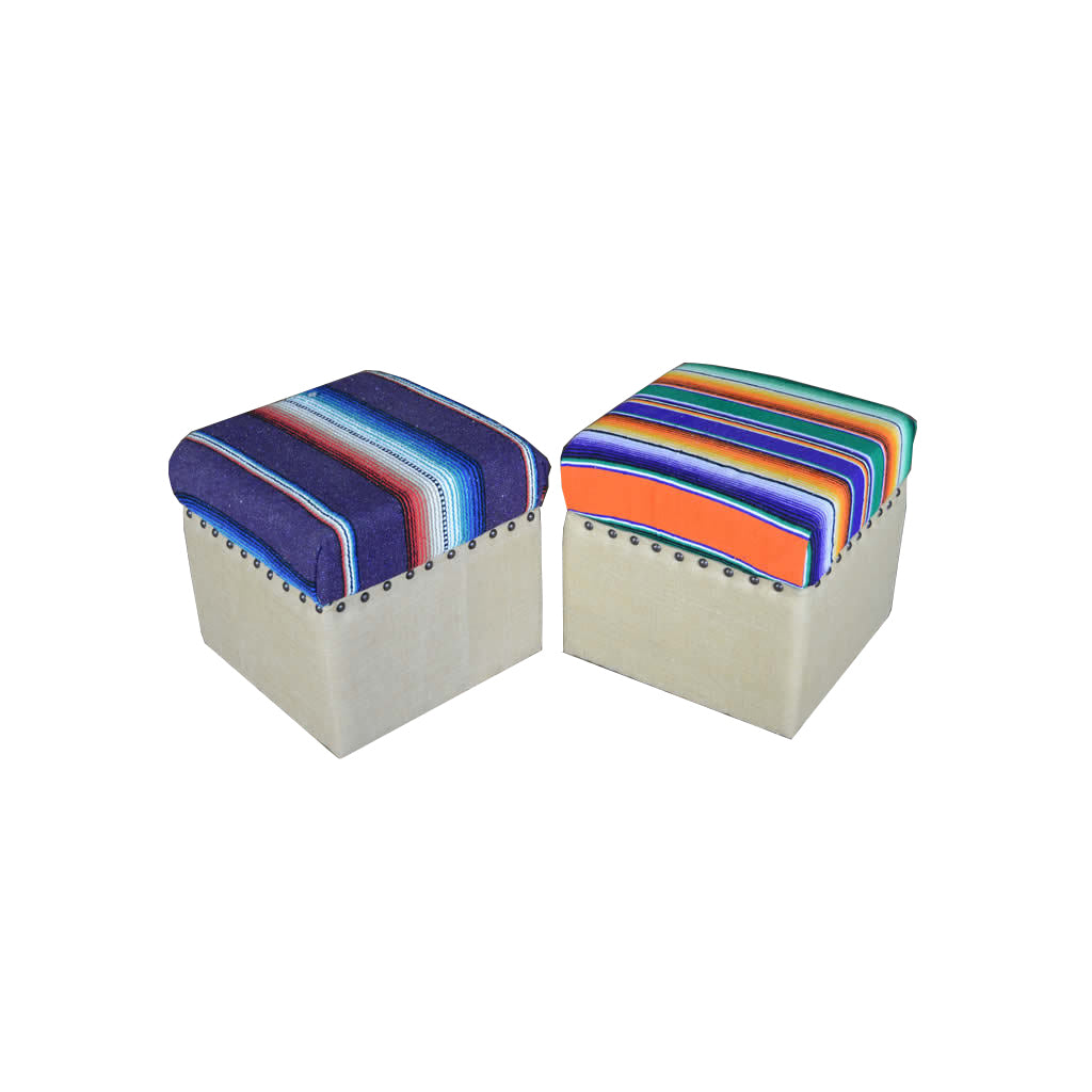 Serape Square Pouf