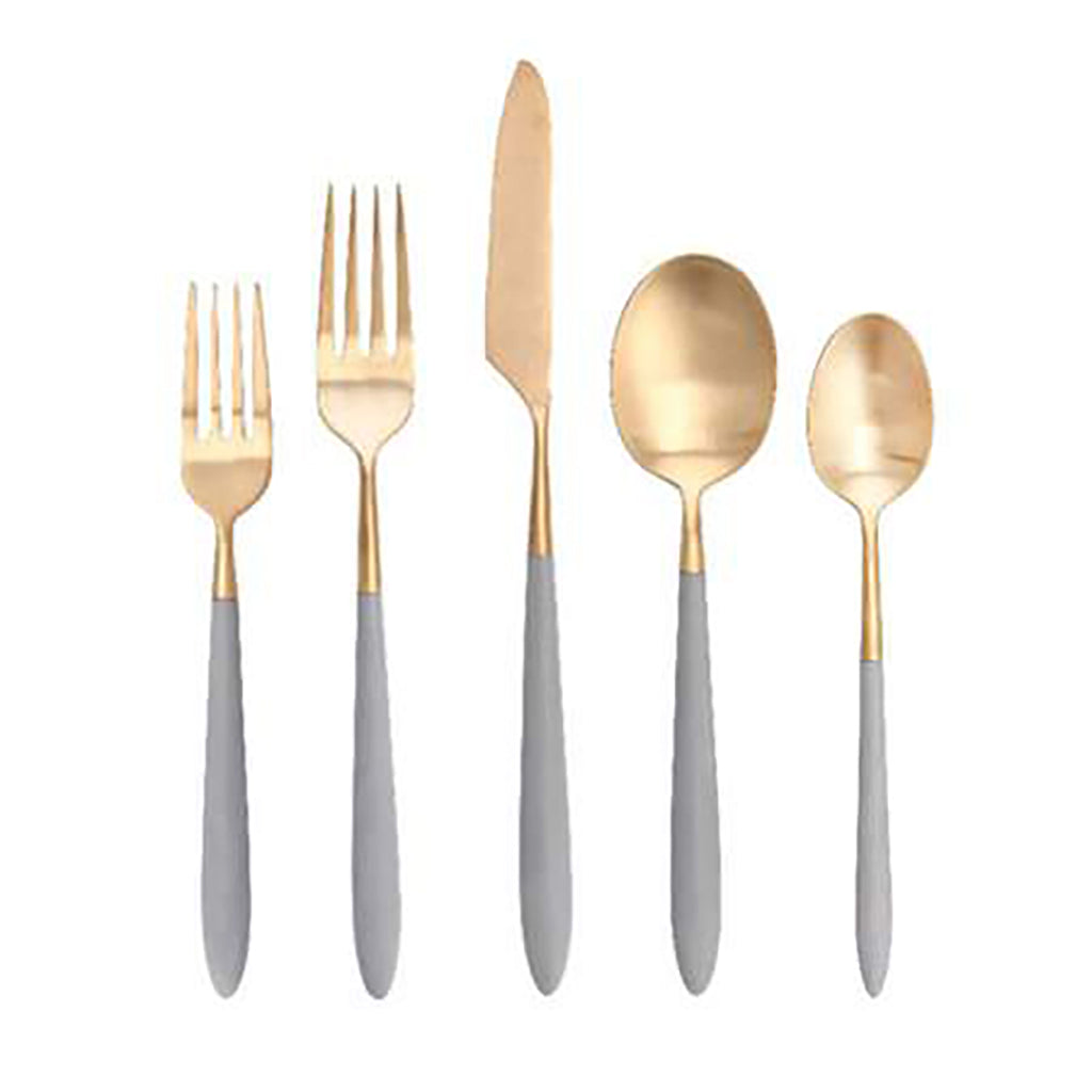 Velo Grey/Gold Flatware