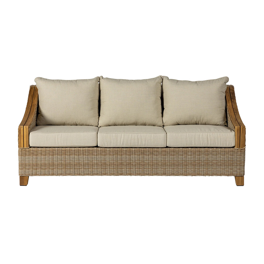 Newport Teak and Wicker Sofa